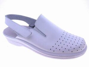 Mo794 ZUECO PIEL BLANCO PERCLA 35 41 13.75