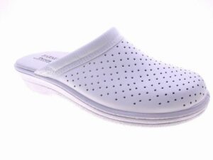 Mo798 ZUECO PIEL BLANCO PERCLA 35 41 12.75