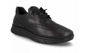 Zapato de piel confort modelo 1765 en color negro con suela deportiva.