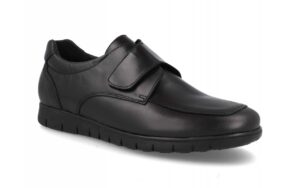 Zapato de piel con cierre de velcro para hombre modelo 2485 en color negro de Di Prieto.