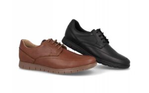 Zapato casual de piel para hombre modelo 2492 en colores negro y cuero de Di Prieto.