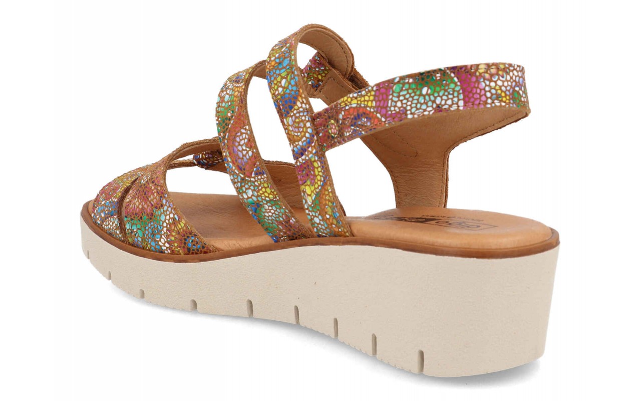 Sandalia de mujer modelo 455 multicolor con tiras deportivas y suela confort - Imagen 2