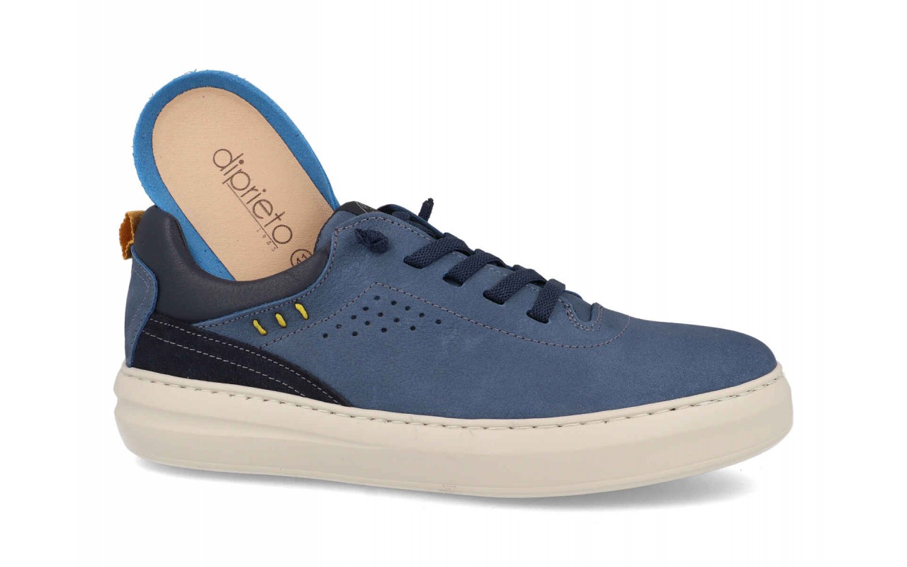 Mocasín de piel para hombre modelo 4143 disponible en varios colores (negro, marino, rojo, amarillo).