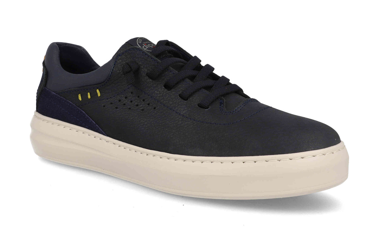 Mocasín de piel para hombre modelo 4143 disponible en varios colores (negro, marino, rojo, amarillo).