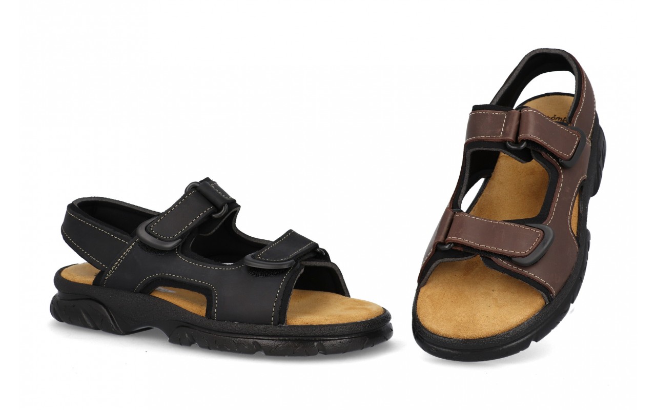 Sandalias de Piel con Velcro Modelo 44